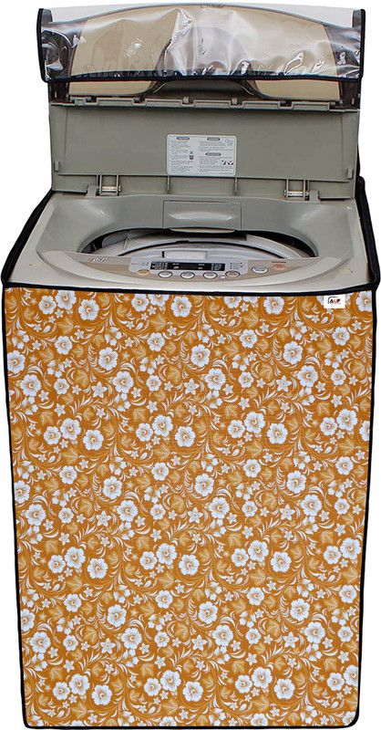 AAVYA UNIQUE FASHION Top Loading Washing Machine Cover  (Width: 60.96 cm, Yellow,White)
