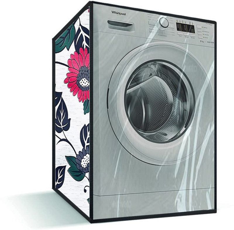 JM Homefurnishings Front Loading Washing Machine Cover  (Width: 67 cm, Red, Green)