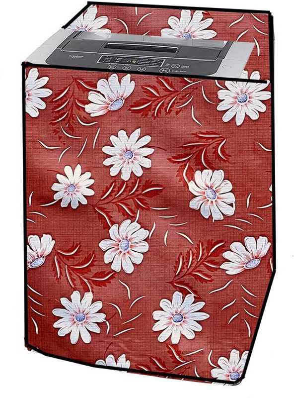 Delideal Top Loading Washing Machine Cover  (Width: 68 cm, Brown, White)