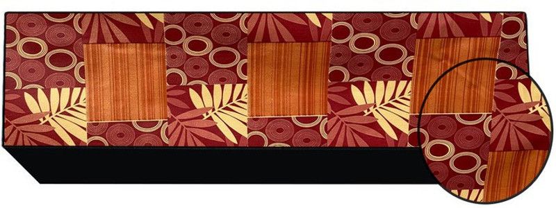 JM Homefurnishings Air Conditioner Cover  (Width: 103 cm, Orange, Yellow)