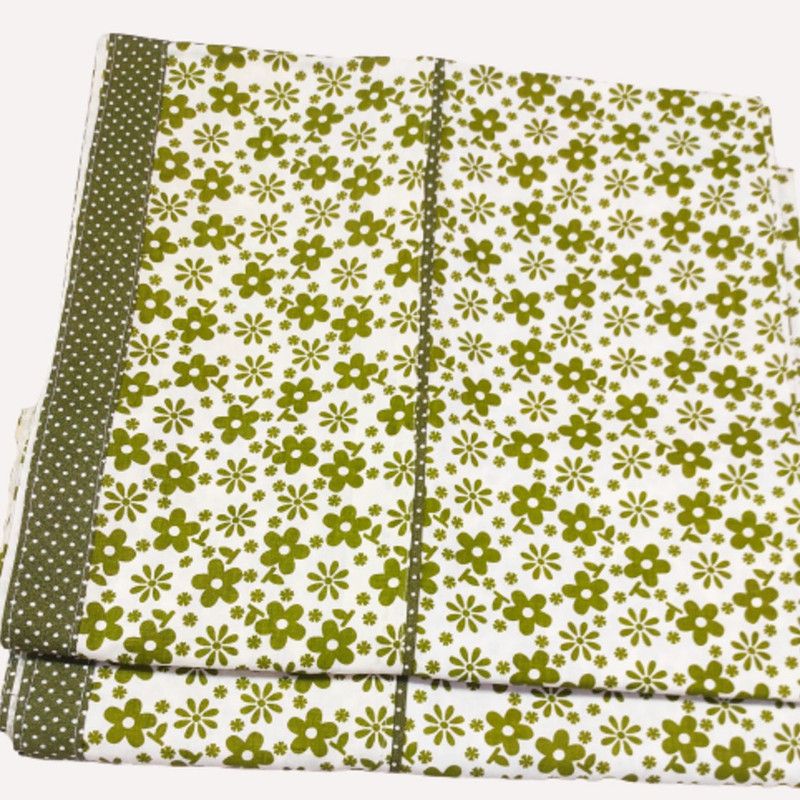 Sachdeva decor Floral Single Top Sheet for AC Room  (Cotton, Green)