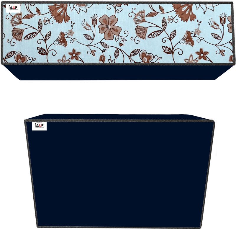 AAVYA UNIQUE FASHION Air Conditioner Cover  (Width: 91 cm, White,Brown)