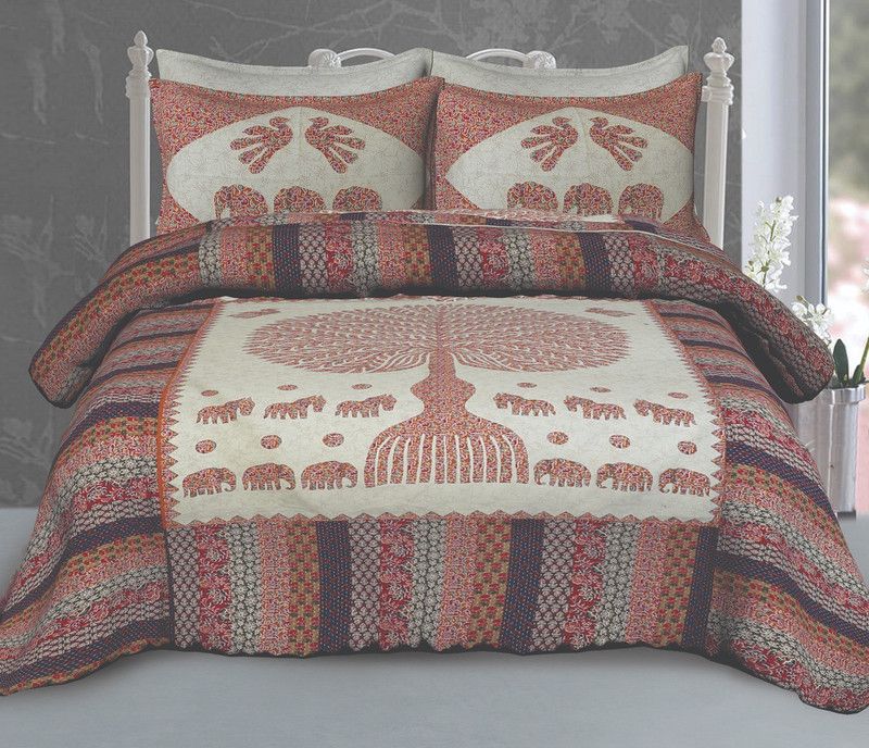 ANMOL 0 TC Cotton King Abstract Flat Bedsheet  (Pack of 1, Multicolor)
