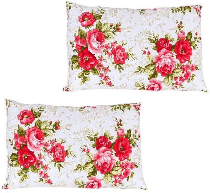 SAN & MAAHI soft pillow Floral Pillow Microfibre Floral Sleeping Pillow Pack of 2  (Multicolor)