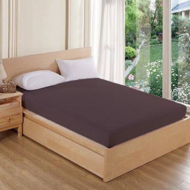 Fitted Double Size Mattress Cover  (Grey)