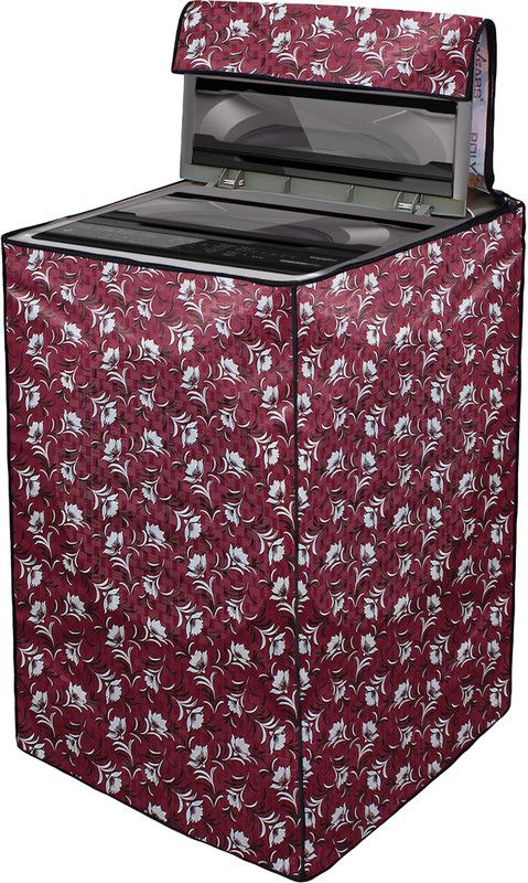 Wings Star Top Loading Washing Machine Cover  (Width: 64 cm, Maroon)
