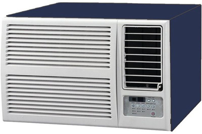 JM Homefurnishings Air Conditioner Cover  (Width: 67 cm, Blue)