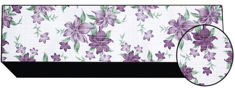 JM Homefurnishings Air Conditioner Cover  (Width: 107 cm, Purple, White)