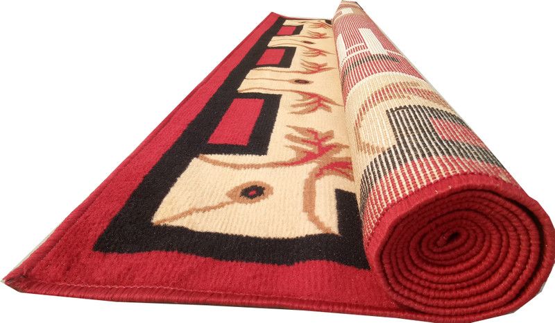Shag Weaving Red Acrylic Carpet  (120 cm, X 150 cm, Rectangle)
