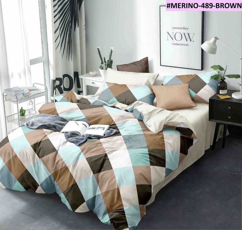 AQRate 140 TC Cotton Double Abstract Flat Bedsheet  (Pack of 1, MULIT)