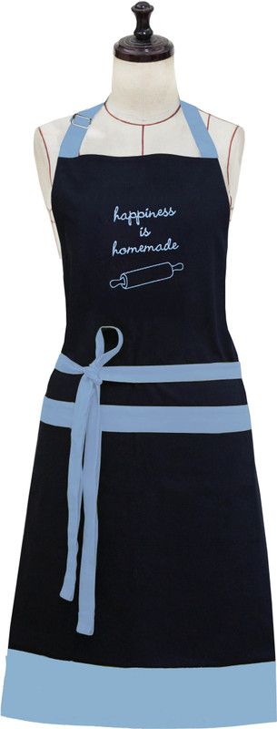 Milano Home Cotton Chef's Apron - Free Size  (Blue, Single Piece)