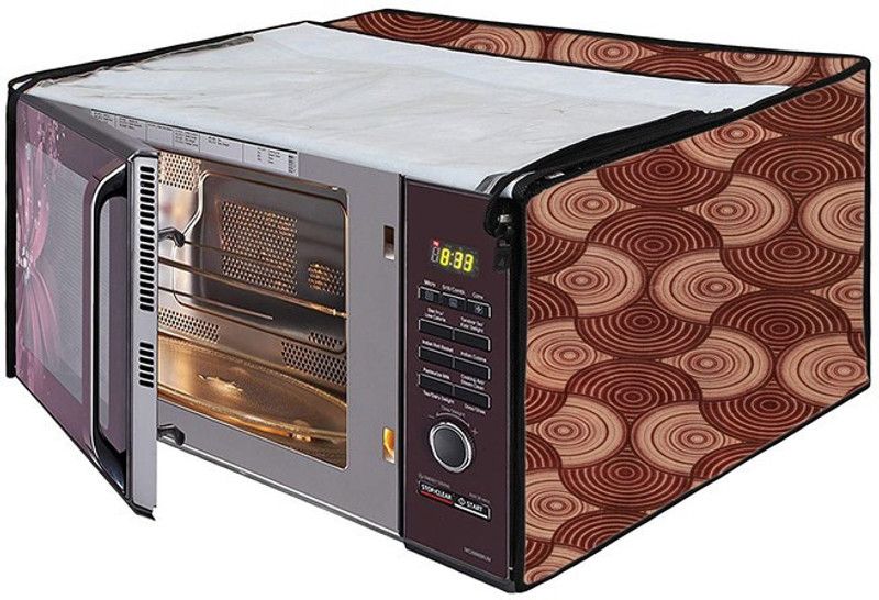 Nitasha Microwave Oven Cover  (Width: 40.68 cm, Brown)