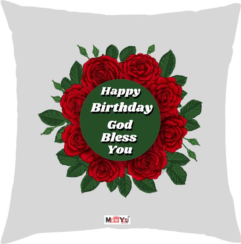 ME&YOU Microfibre Alphanumeric Cushion Pack of 1  (Multicolor)