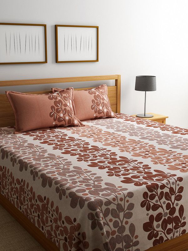 ROMEE Cotton Queen Bed Cover  (Multicolor)