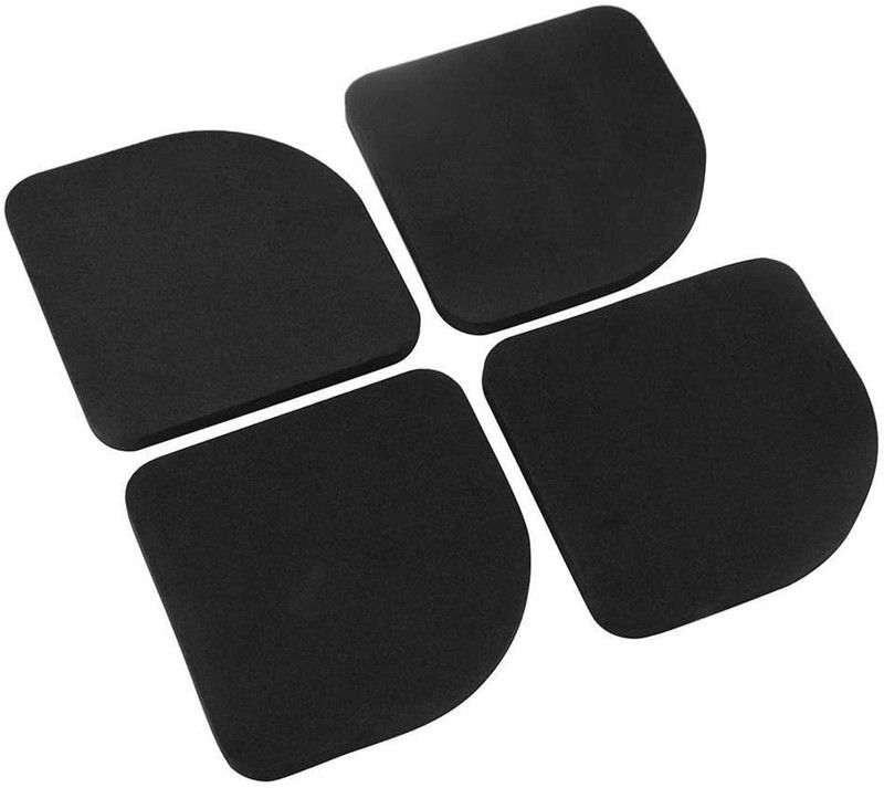 ARQIVO Rubber Floor Mat  (Black, Medium, Pack of 4)