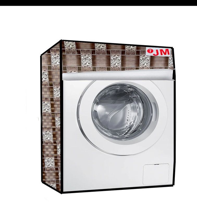 JM Homefurnishings Front Loading Washing Machine Cover  (Width: 61 cm, Cement, Domino)