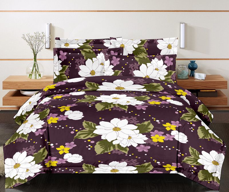 Dhawan 180 TC Cotton Single Floral Flat Bedsheet  (Pack of 1, Multicolor)