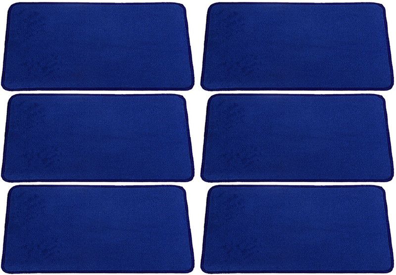 KUBER INDUSTRIES Microfiber Door Mat  (Blue, Free, Pack of 6)