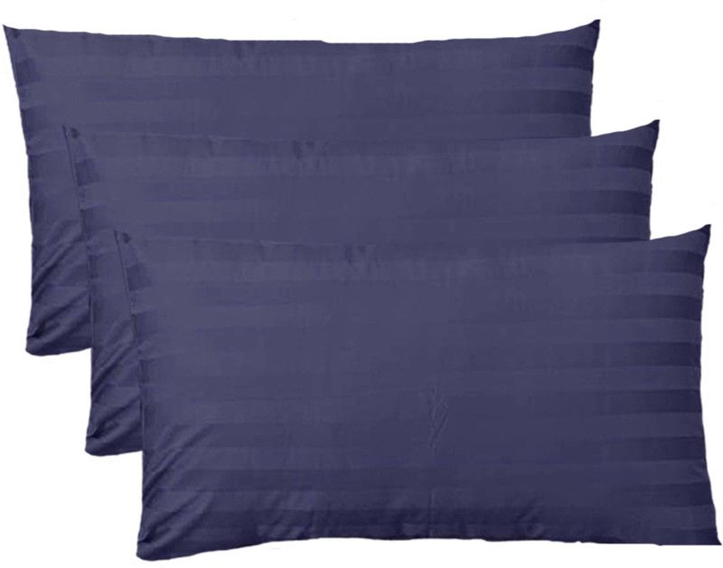 JDX Memory Foam Stripes Sleeping Pillow Pack of 3  (Blue)