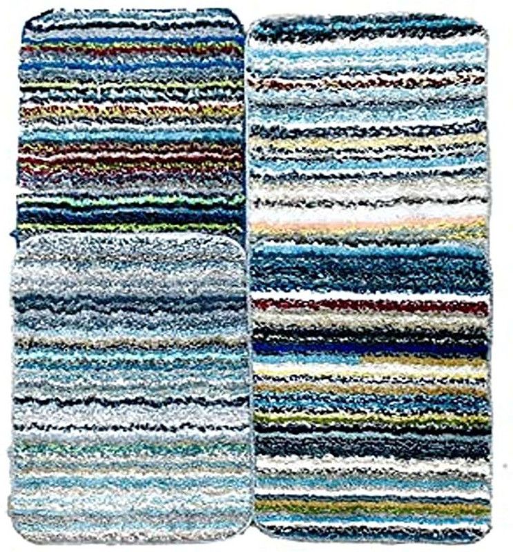 VIZORA Microfiber Bathroom Mat  (Multicolor, Medium, Pack of 5)
