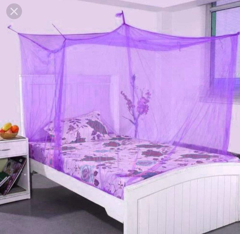 DMR Polyester Adults Washable Mosquito net for single queen Size | dubble bed machardani adult(4x6.5ft Purple) Mosquito Net  (Purple, Ceiling Hung)