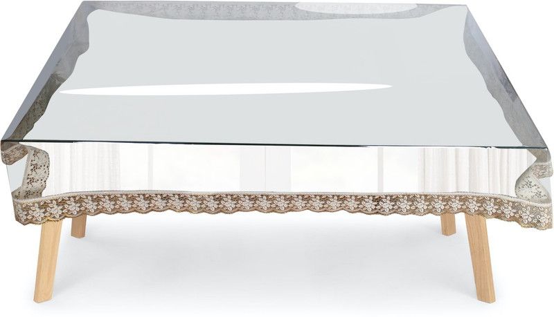 STYLISTA Floral 12 Seater Table Cover  (Transparent, PVC)