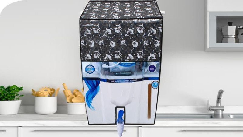 THE LION'S SHARE Water Purifier Cover  (Width: 38 cm, Grey)