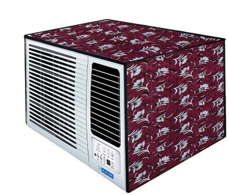 Fabrious Air Conditioner Cover  (Width: 27 cm, Red, White)