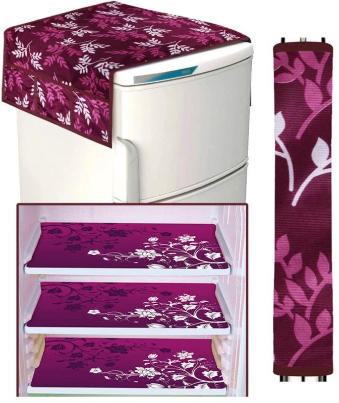 Saksham Enterprises Refrigerator Cover  (Width: 95 cm, Pink)