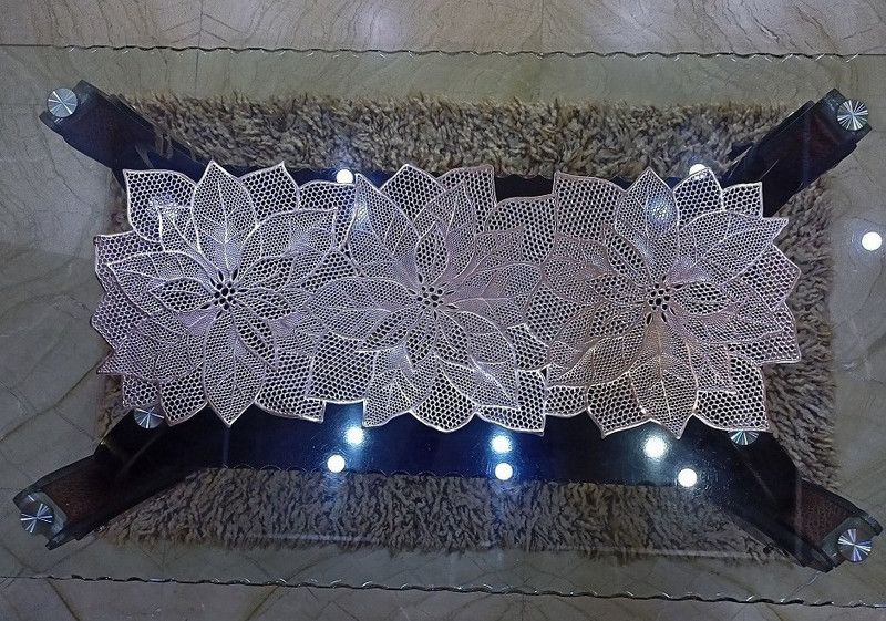 Phernalia Decor Gold 86 cm Table Runner  (PVC)