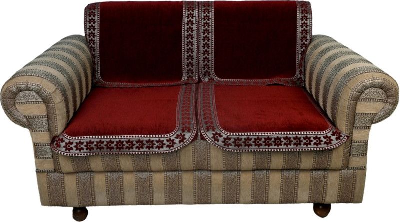 TANLOOMS Velvet Plain Sofa Cover  (Maroon Pack of 12)