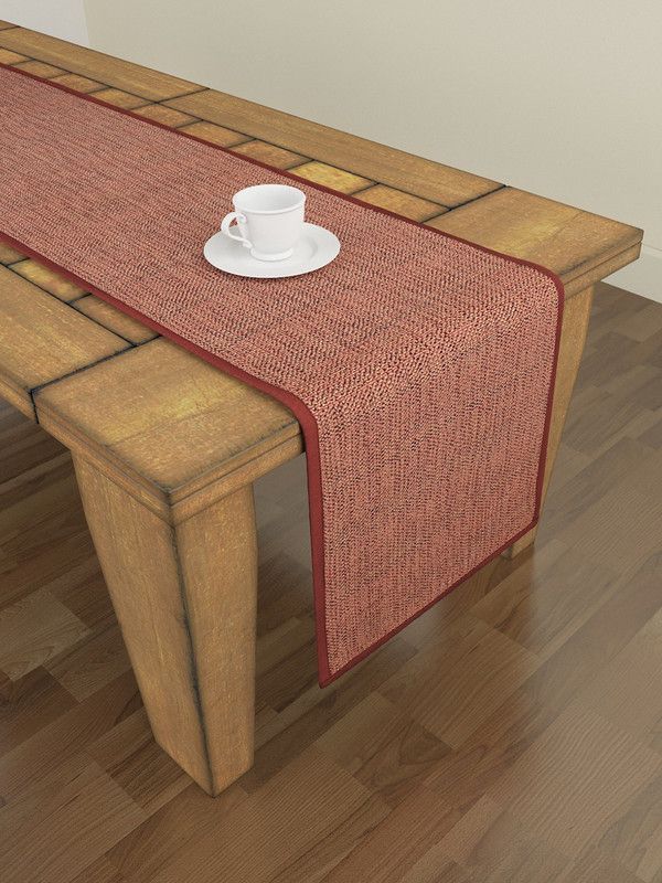 S9 HOME By SEASONS Black, Red, Gold 183 cm Table Runner  (Polyester)