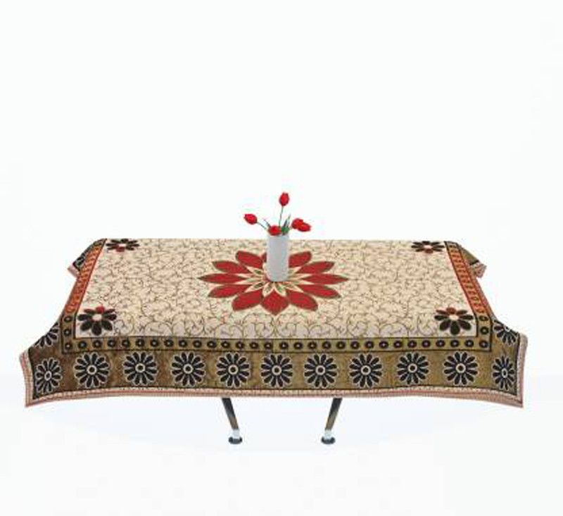 Creativehomes Abstract 4 Seater Table Cover  (Multicolor, Cotton)