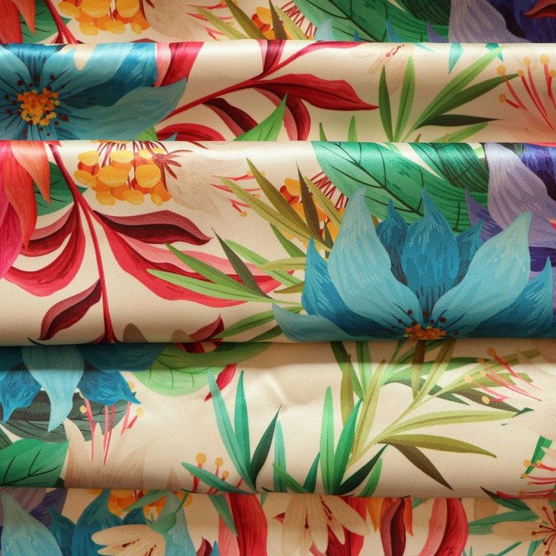 kirfiz 1 TC Polyester King Floral Flat Bedsheet  (Pack of 1, Blue)