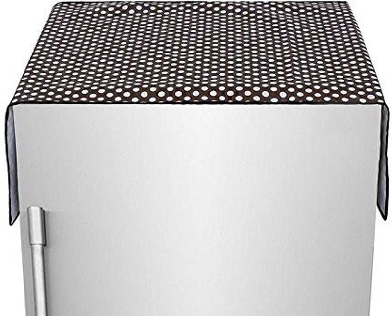 KingMatters Refrigerator Cover  (Width: 54 cm, White, Black)