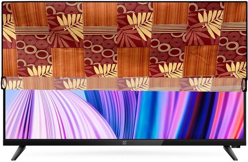 KVAR LED TV Cover  (Width: 82 cm, Orange, Yellow)