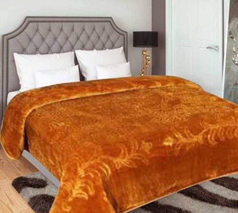 Vinayak Enterprises Floral Single AC Blanket for Heavy Winter  (Poly Cotton, Brown)