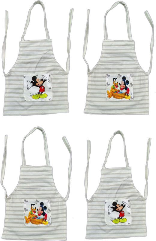 Xy Decor Cotton Home Use Apron - XS  (Multicolor, Pack of 4)