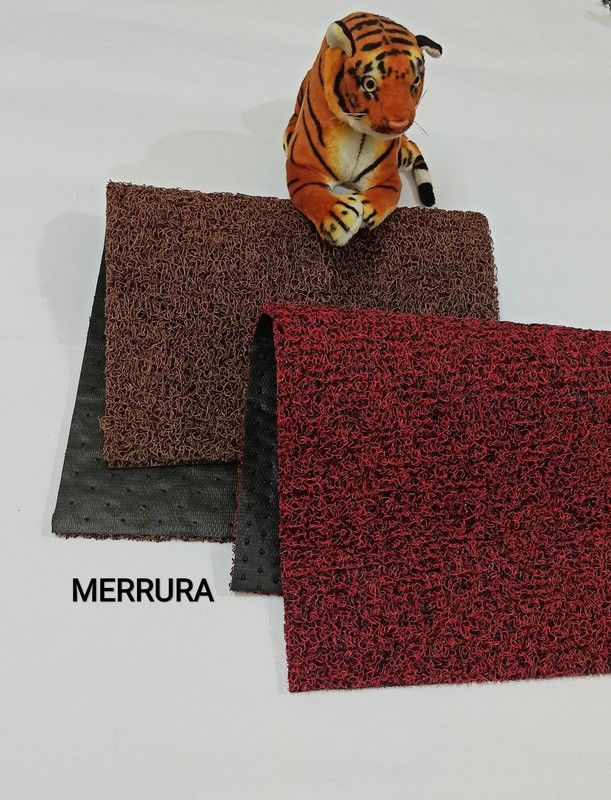 Merrura PVC (Polyvinyl Chloride) Door Mat  (Brown, Large, Pack of 2)