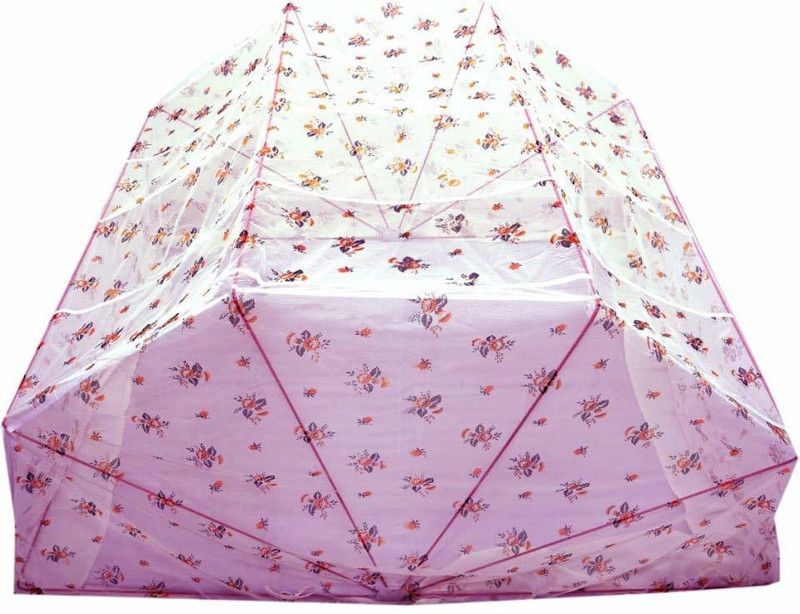 Elegant Mosquito Net Polyester Adults Washable Mosquito Net Double Bed Polyester Mosquito Net-NET-1 Mosquito Net  (Pink, Bed Box)