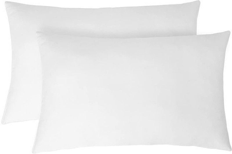 THE LOKH GROUP Cotton Floral Sleeping Pillow Pack of 2  (White)