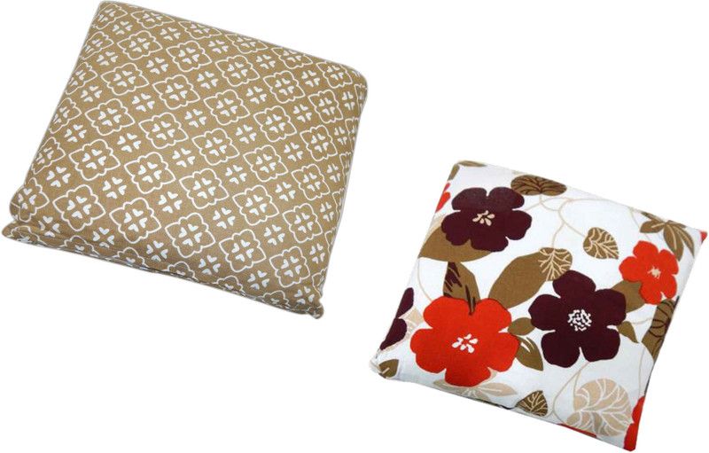 URBAN-TRENDZ Cotton Geometric Cushion Pack of 2  (Multicolor)