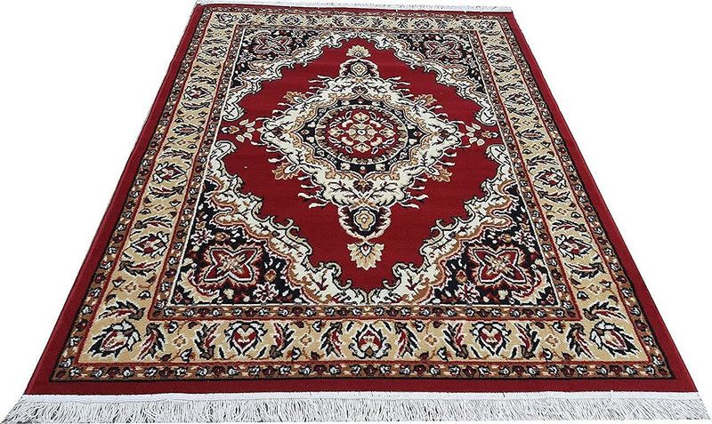 Acarpet Red Acrylic Carpet  (150 cm, X 200 cm, Rectangle)