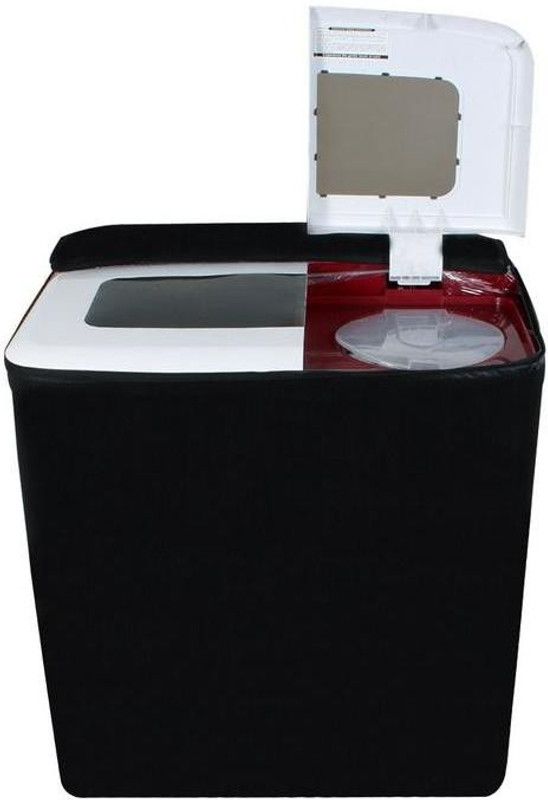 Stylista Top Loading Washing Machine Cover  (Width: 89 cm, Black)
