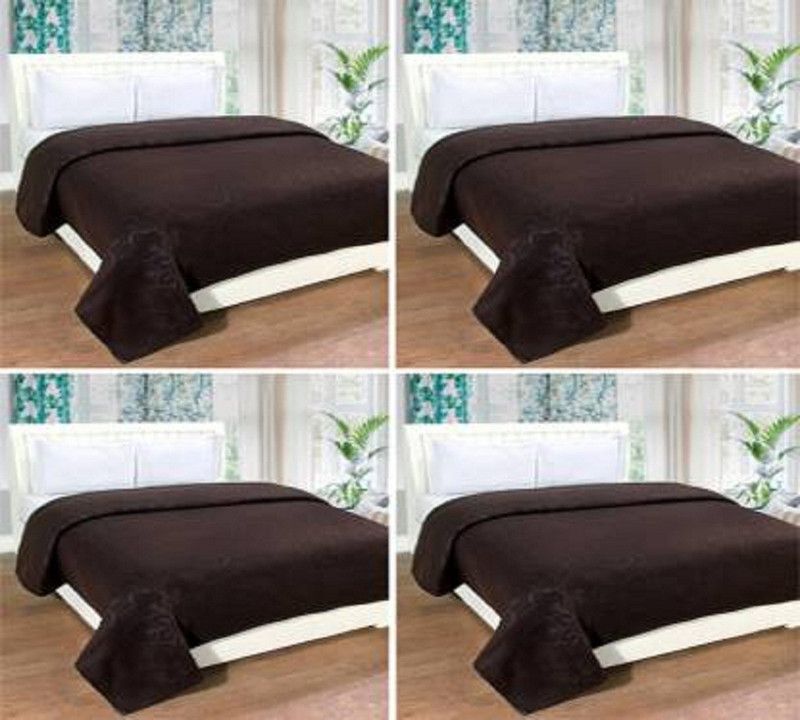 Shreejee Solid Single AC Blanket for AC Room  (Poly Cotton, Brown)