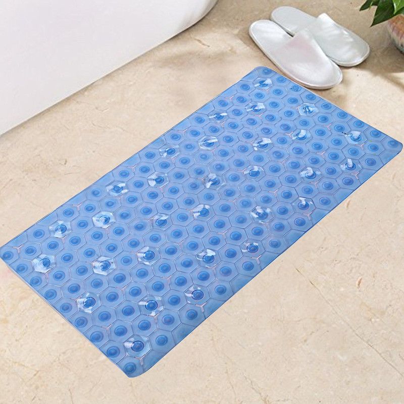 KUBER INDUSTRIES PVC (Polyvinyl Chloride) Bathroom Mat  (Blue, Free)