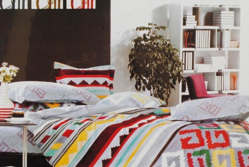 Valtellina 100 TC Polycotton Double Abstract Flat Bedsheet  (Pack of 1, Grey)
