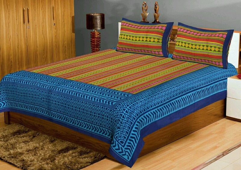 Original Labour 300 TC Cotton Double Cartoon Flat Bedsheet  (Pack of 1, Multicolor)