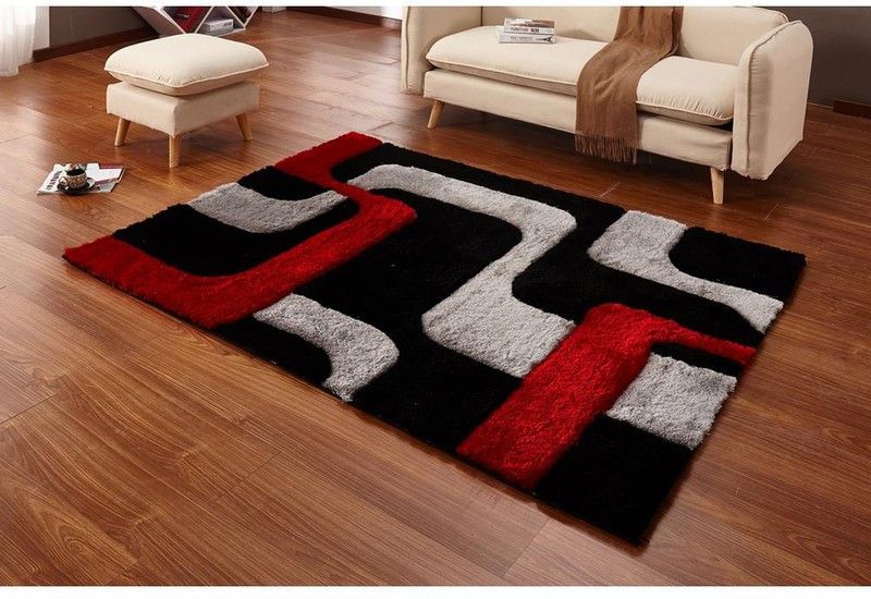 swami handloom Multicolor Polyester Carpet  (152 cm, X 213 cm, Rectangle)