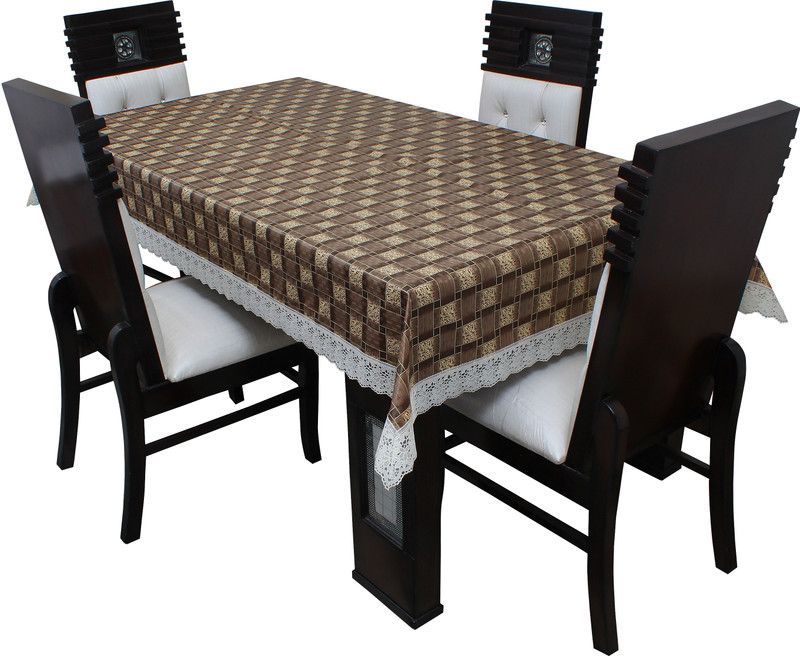 Glassiano Abstract 4 Seater Table Cover  (Multicolor, Polyester)